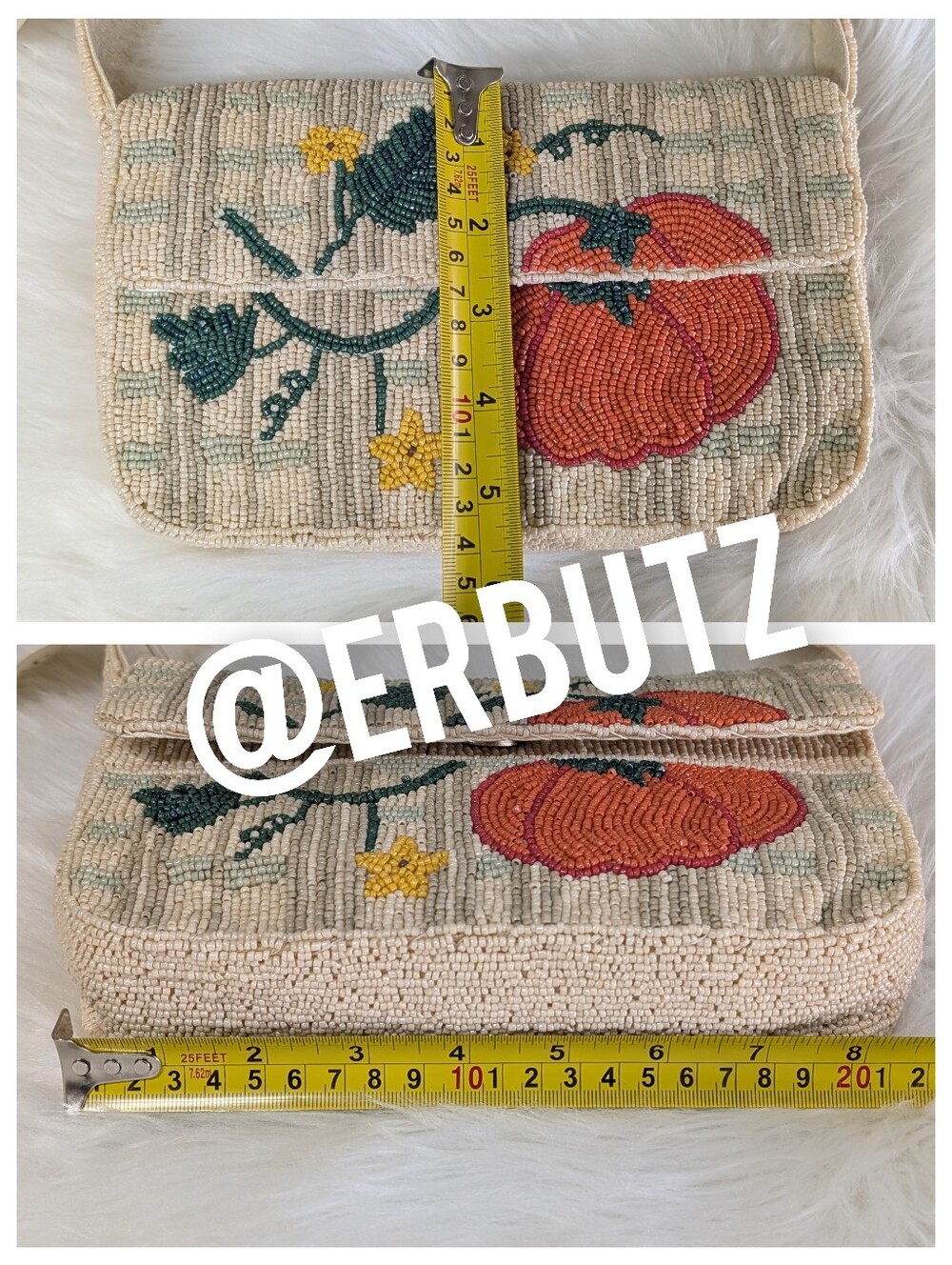 SOL and MER Autumn Pumpkin Patch Beaded Shoulder Bag ๐๐ - Picture 12 of 12